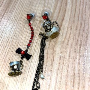 Betsey Johnson tea party earrings